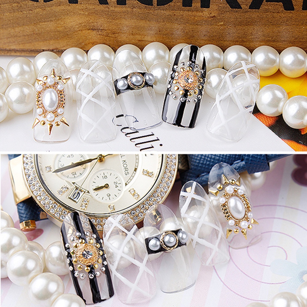 [Hàng mới về] Hộp hạt ngọc trai nhân tạo 2/3mm nhiều kích thước trang trí móng tay đẹp mắt DIY