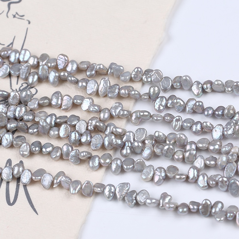 Cuộn Dây Ngọc Trai 5-6mm Màu Sắc Tự Nhiên Dùng Làm Trang Sức Thủ Công