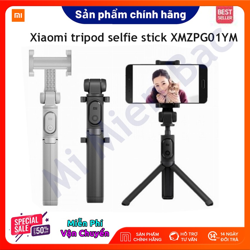 [TẶNG TAI NGHE IP] Gậy Chụp Hình Xiaomi Selfie Stick Tripod Bluetooth 3 Chân Đen XMZPG01YM – BH 12 Tháng – Mi Miền Bắc