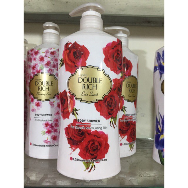 Sữa tắm Double Rich dưỡng ẩm hương hoa hồng 800g