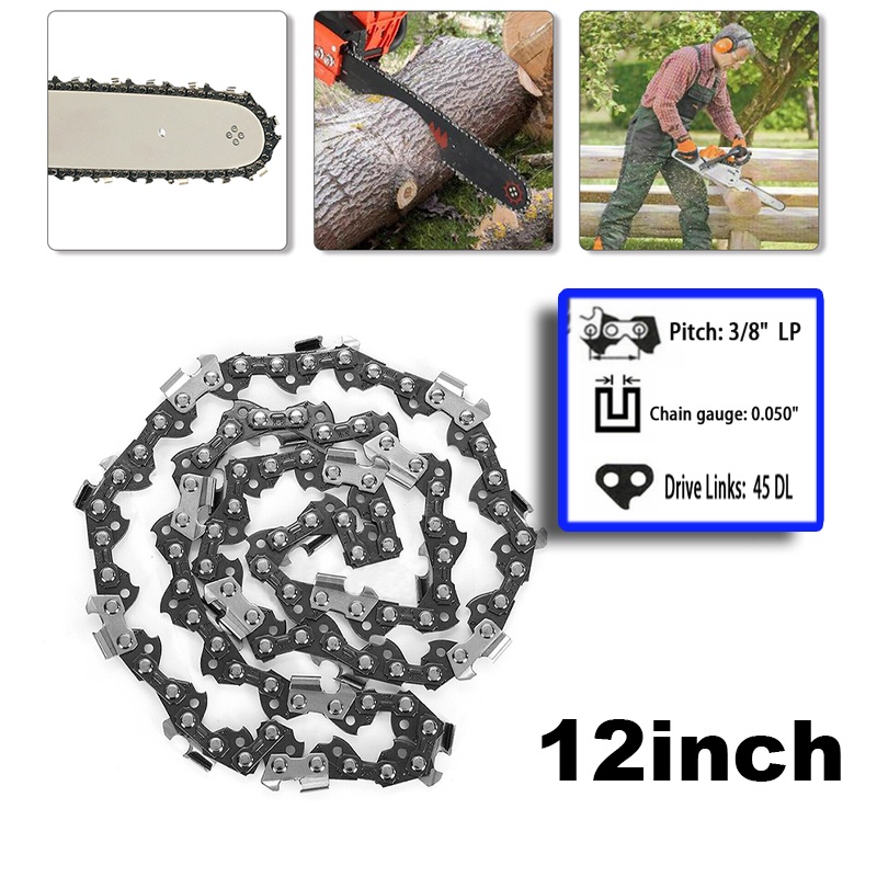 (HCM) Dây Xích Lưỡi Cưa Và Thanh Lam Dẫn Hướng 12 inch Của Máy Cưa Điện Cưa Xăng Cưa Gỗ Máy Cưa Cầm Tay