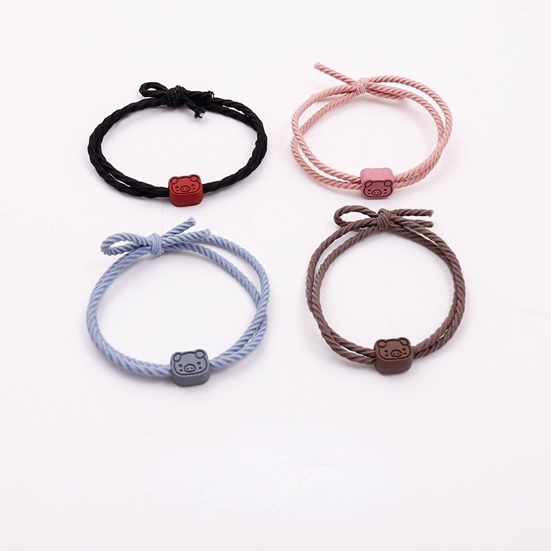 Dây Cột Tóc Cao Su Co Giãn Đính Nơ Nhỏ Dễ Thương