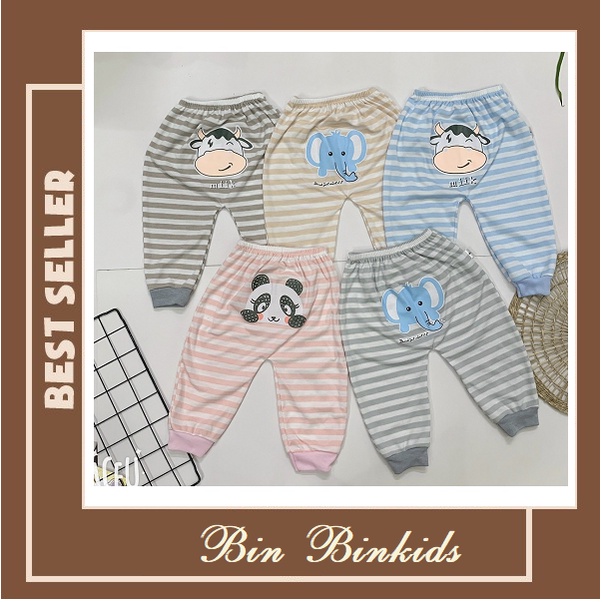 Quần dài chục cho bé trai, bé gái chất cotton nỉ thu đông pha kẻ