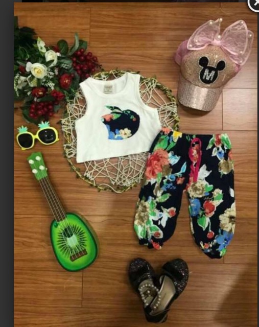 Bộ bé gái thun cotton 4 chiều