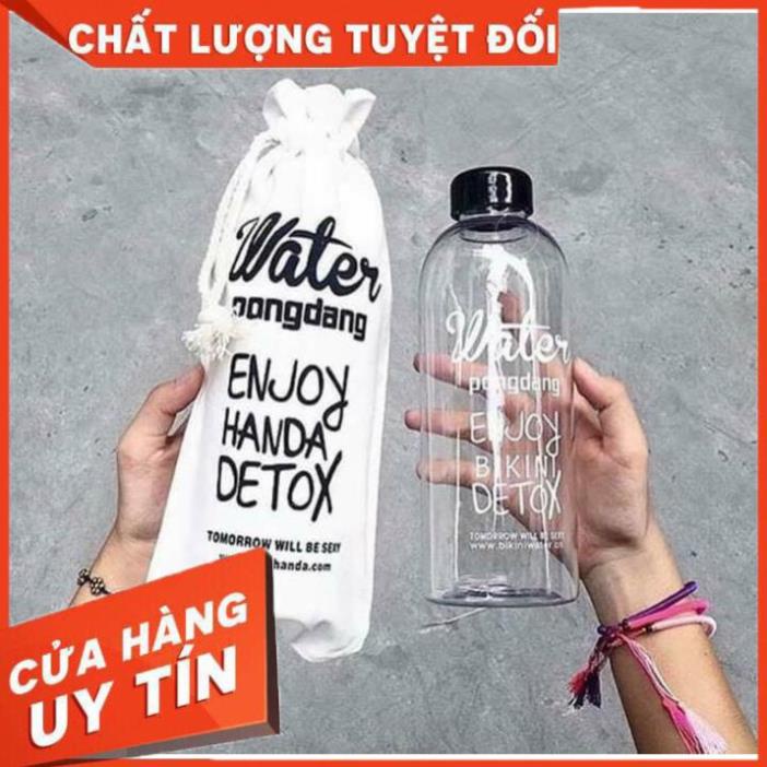 [ Bán Lẻ Giá Sỉ ] Bình Đựng Nước Dextox Kèm Túi Đựng Dung Tích 1L