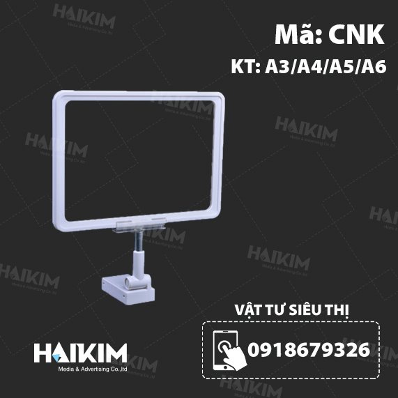 Kẹp khung Nam châm, chân đế nam châm kèm khung siêu thị, chân đế nam châm kèm khung bảng giá A3, A4, A5, A6 - C11