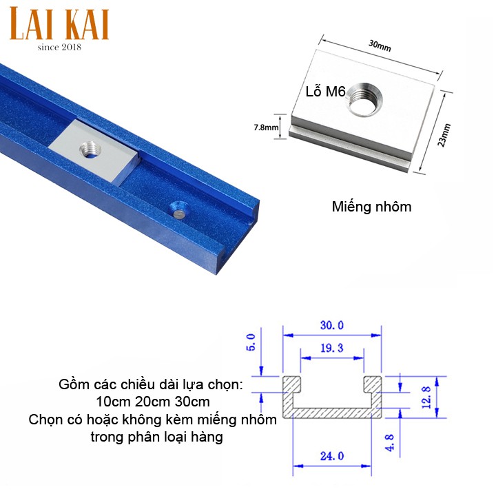 Ray trượt 10-20-30cm