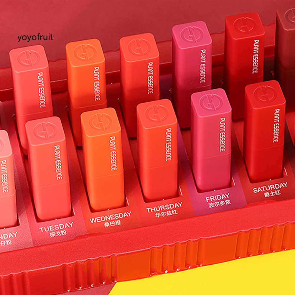 Bộ 7 son môi lâu trôi màu sắc hợp thời trang có thành phần dưỡng ẩm | BigBuy360 - bigbuy360.vn