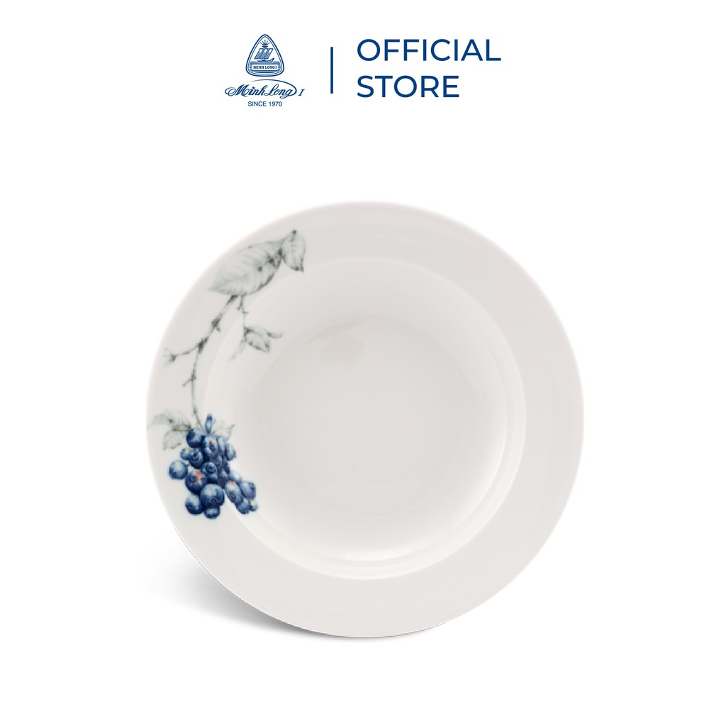 Bộ chén dĩa sứ Minh Long 9 sản phẩm - jasmine IFP - Việt Quất