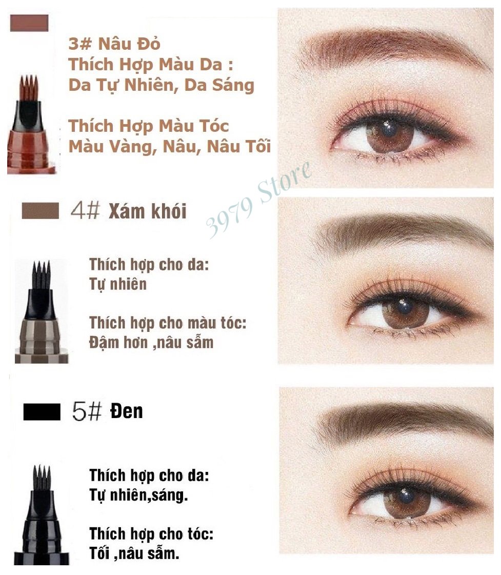 Bút Vẽ Chân Mày Phẩy Sợi 4D Không Thấm Nước | BigBuy360 - bigbuy360.vn