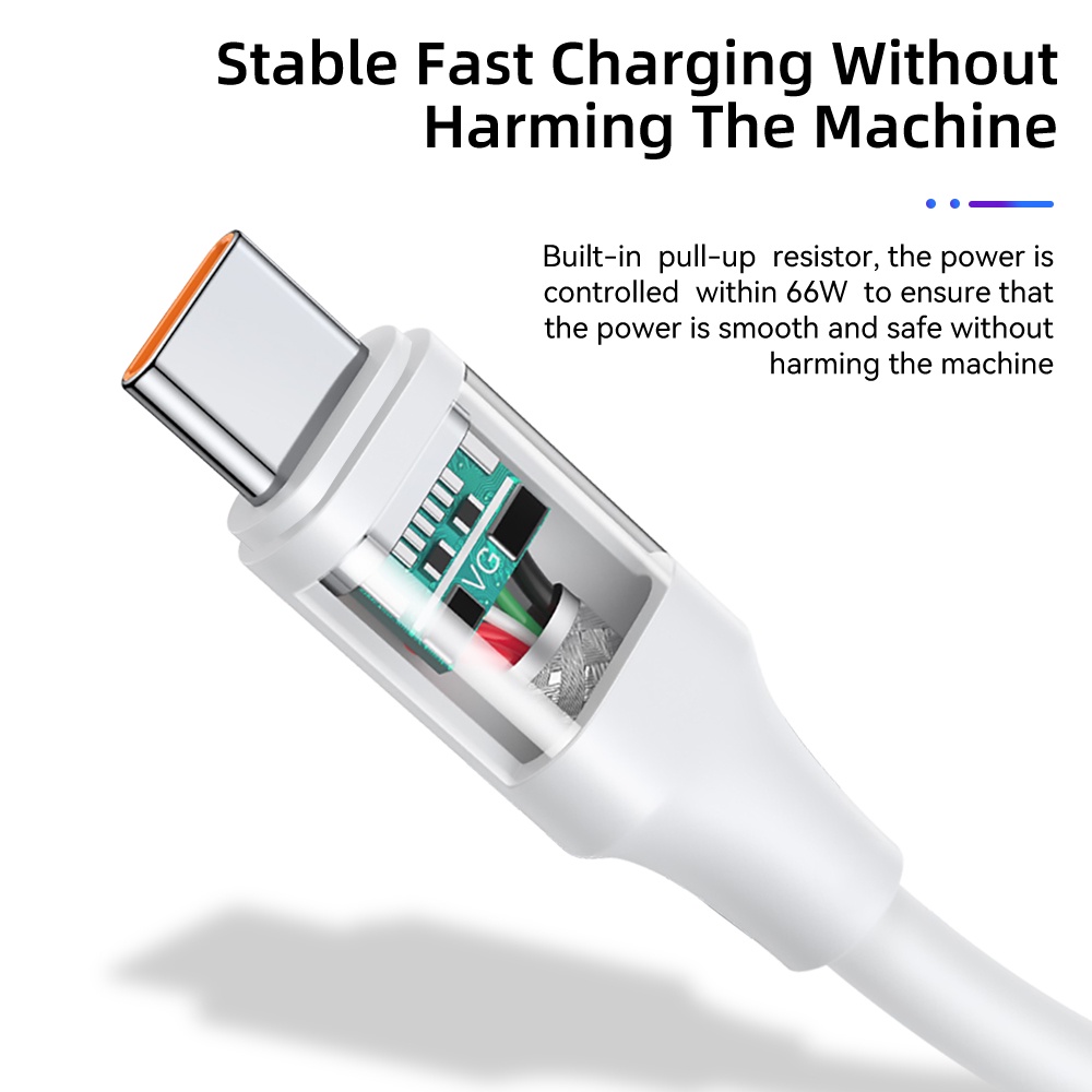Dây cáp sạc nhanh DLLENCASE A303 USB type C 6A 120W dành cho Huawei Mate 40 50 Xiaomi 12 One Plus 10 Pro