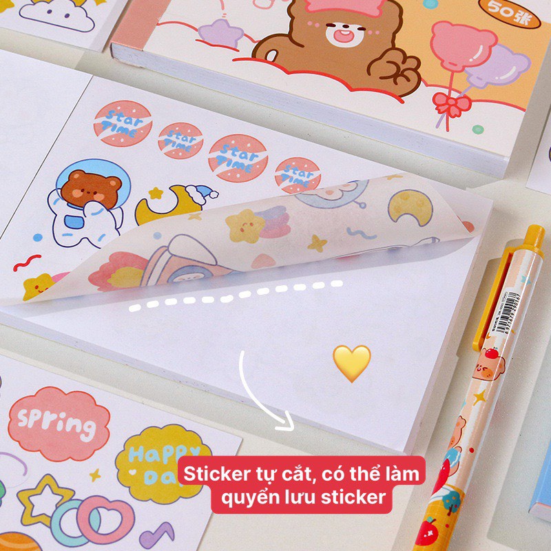 Quyển sticker tự cắt nhiều hình độc đáo