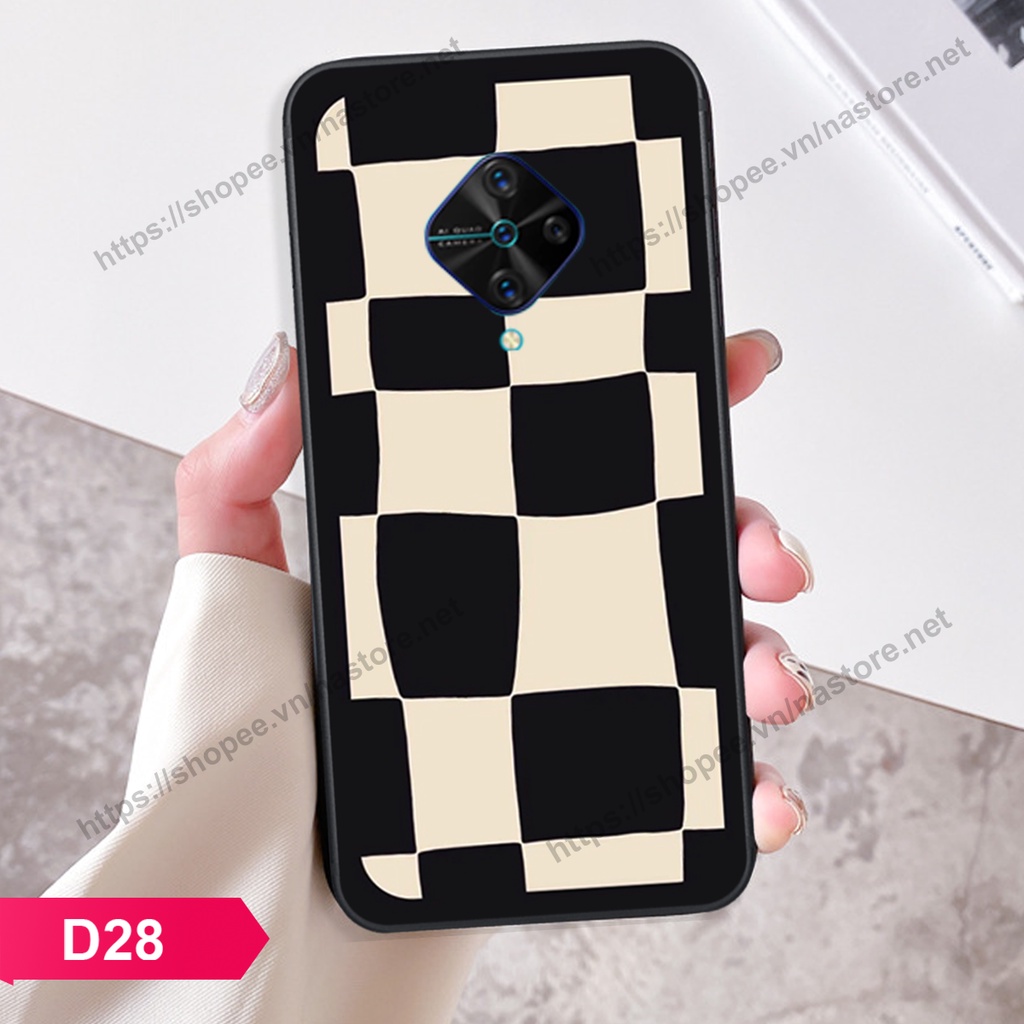 Ốp lưng Vivo S1 / S1 Pro mặt cười, họa tiết caro đơn giản đẹp cute