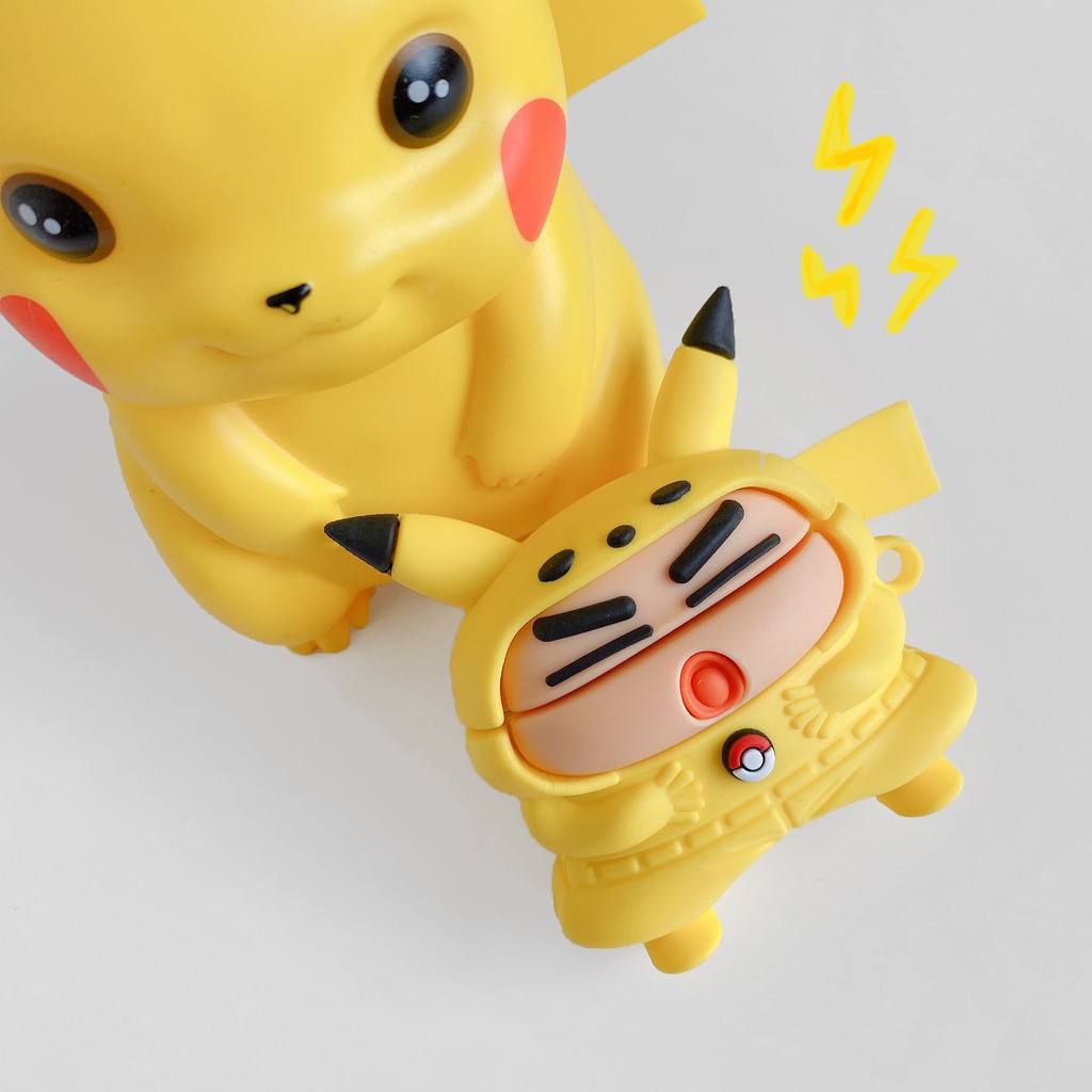 Vỏ silicone tai nghe ap 1/2/3/PRO Pokemon bạo lực siêu ngầu - [Tặng kèm móc khoá] Case Inpods 1056 CARBL