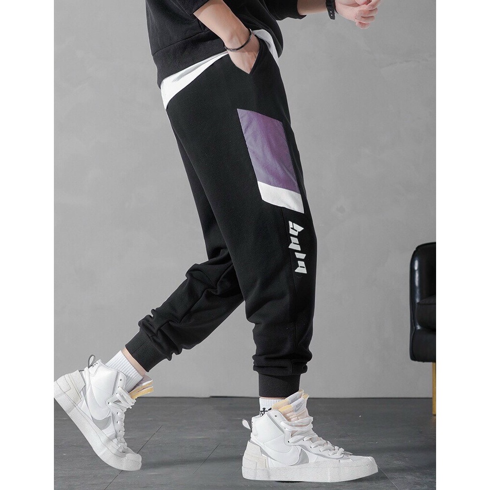 Quần Dài Nam Nữ Unisex Chất Vải Thun Dọc Tím Mula MQU076