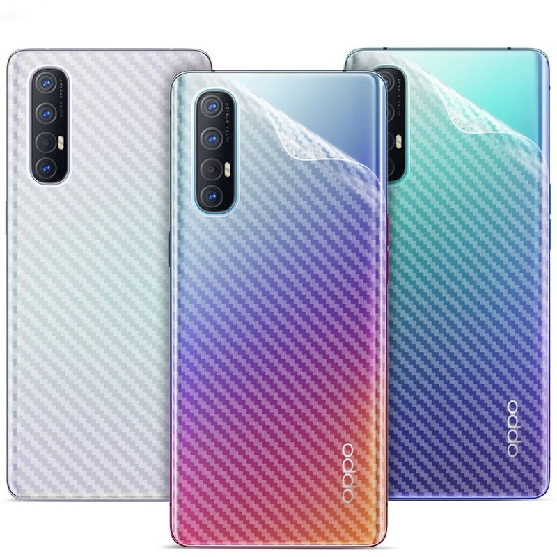 5 cái OPPO F11 F9 F7 Youth R17 R9s Plus Find X2 Pro Mô hình sợi carbon Mờ lưng Phim dán phía sau Phim bảo vệ mềm