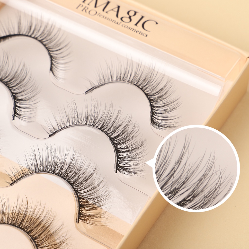 Set 5 cặp lông mi giả IMAGIC 3D trang điểm làm đẹp tự nhiên chống thấm nước lâu trôi
