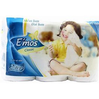 Giấy vệ sinh Emos (2 lớp) lốc 10 cuộn
