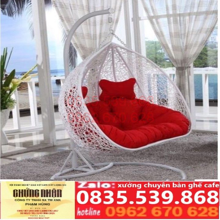 xích đu mây nhựa . xích đu đôi tổ chim trong lượng tải 200kg