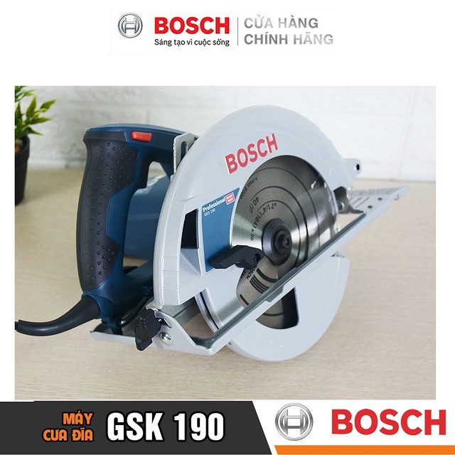 [CHÍNH HÃNG] Máy Cưa Đĩa Cầm Tay Bosch GKS 190 (184MM-1400W) Giá Đại Lý Cấp 1, Bảo Hành Tại Các TTBH Toàn Quốc