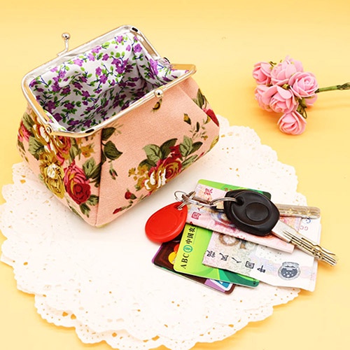 Ví Vải Canvas Cầm Tay In Họa Tiết Hoa Thời Trang Cho Nữ