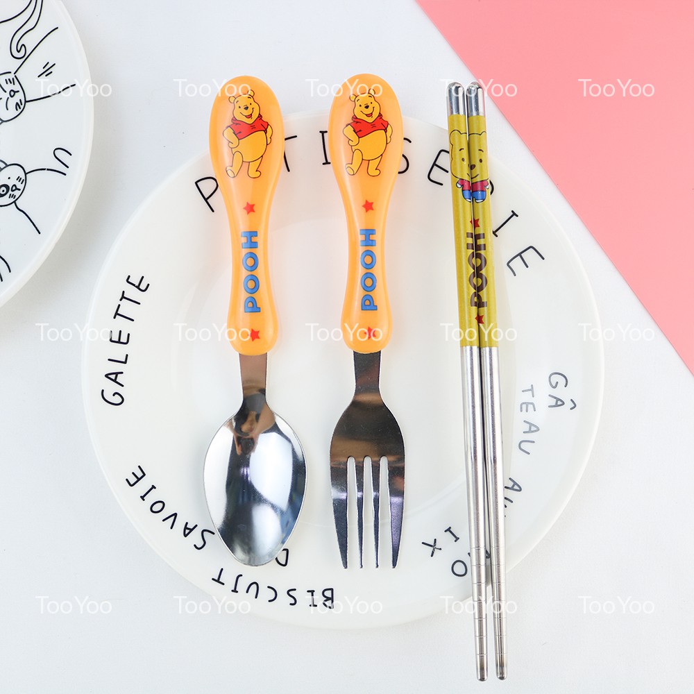 Hộp muỗng nĩa đũa trẻ em nhiều mẫu dễ thương cute TooYoo BK00401