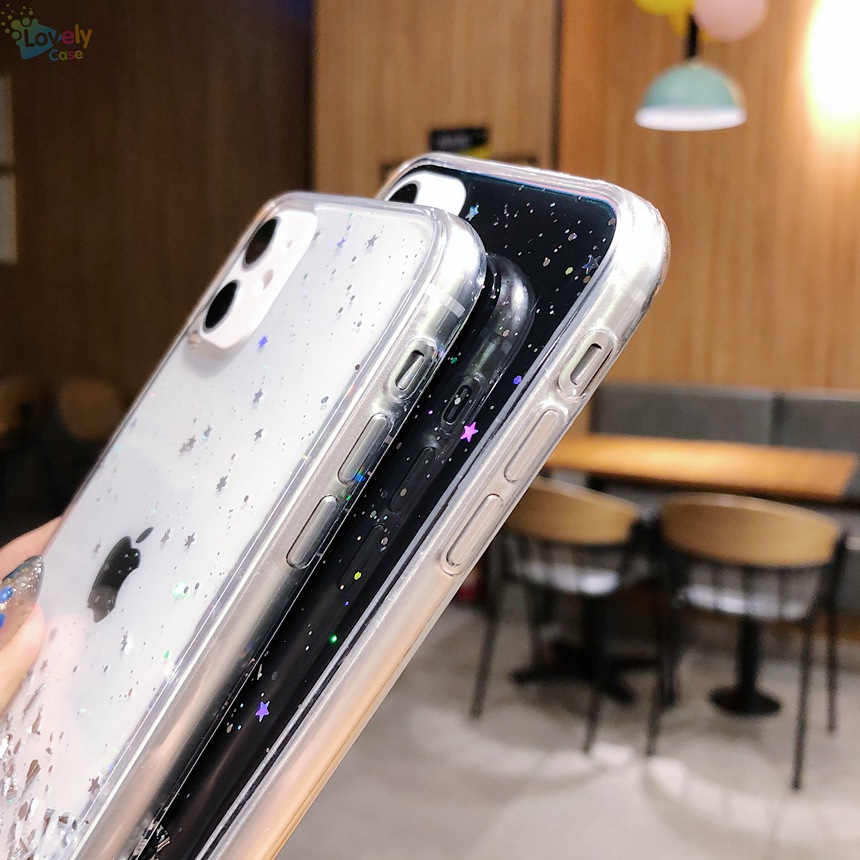 Ốp Điện Thoại Tpu Dẻo Trong Suốt Họa Tiết Sao Băng Lấp Lánh Cho Iphone Se 2020 11 Pro Max Xs Max Xr X Xs 6 7 8 6s Plus