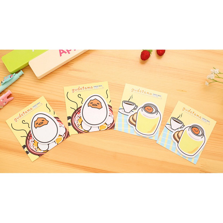 Tập giấy note trứng lười Gudetama, giấy ghi chú đáng yêu Gusshop