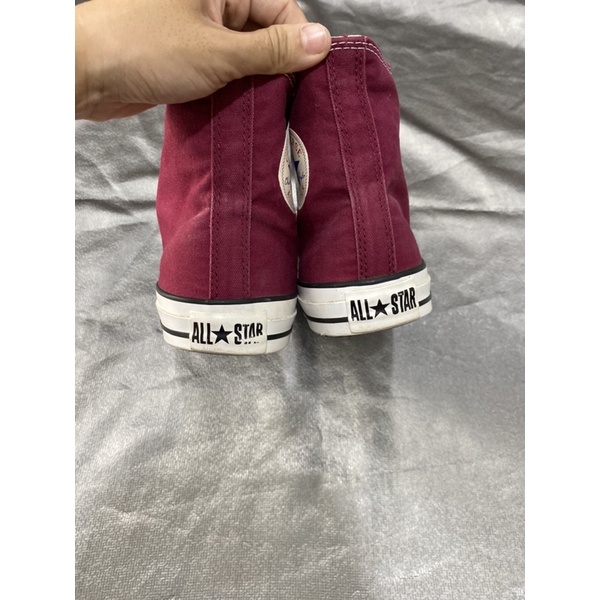 Giày converse Đỏ mận cổ cao size 43 (2hand)