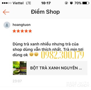 BỘT TRÀ XANH NGUYÊN CHẤT QUẢNG TRỊ 50gr