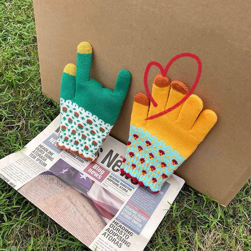 IVORY Găng Tay Lái Xe Trượt Tuyết Hình Sóng Có Thể Chạm Màn Hình Cảm Ứng