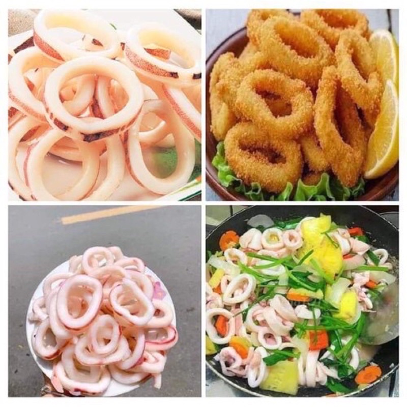Mực vòng cắt sẵn loại ngon gói 1kg