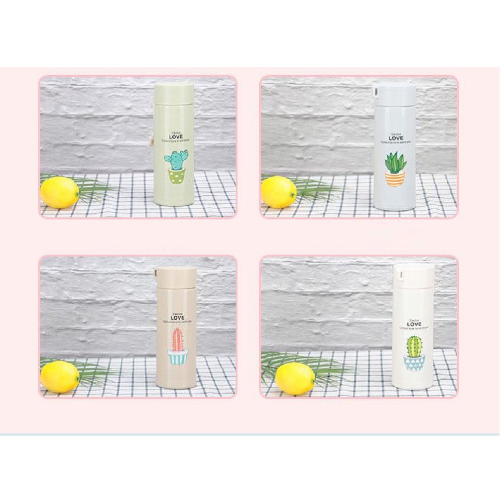 [Mã SRJULY1619 giảm 15K đơn 50K] [RẺ VÔ ĐỊCH] Bình Nước In Hình Xương Rồng Nhiều Màu 400ml - Giao Màu Ngẫu Nhiên