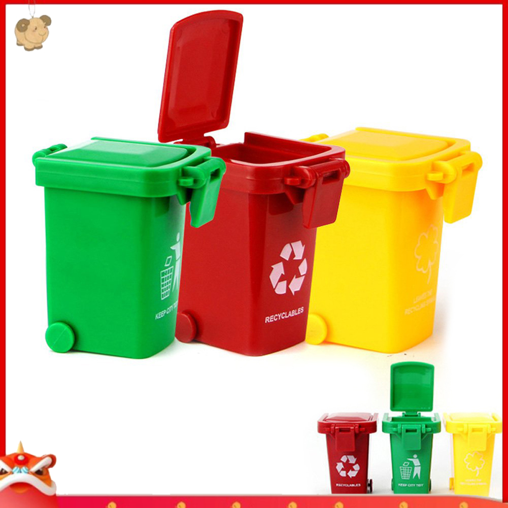 Bộ 3 Thùng Rác Đồ Chơi Nhỏ Dễ Thương Cho Trẻ Em