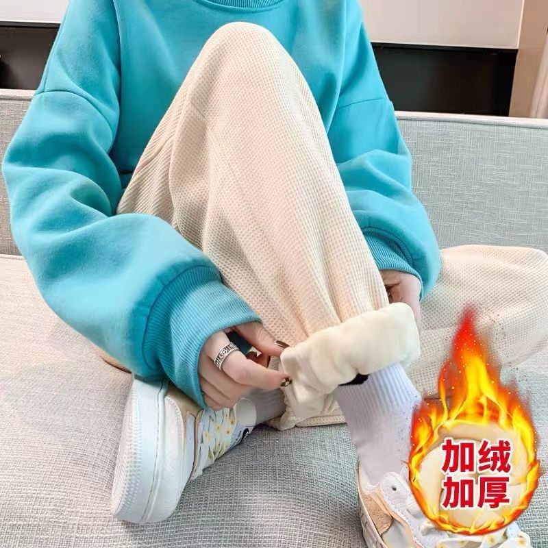 Quần Thể Thao Ống Rộng Lưng Cao In Họa Tiết Hoạt Hình Thời Trang Mùa Thu Cho Nữ