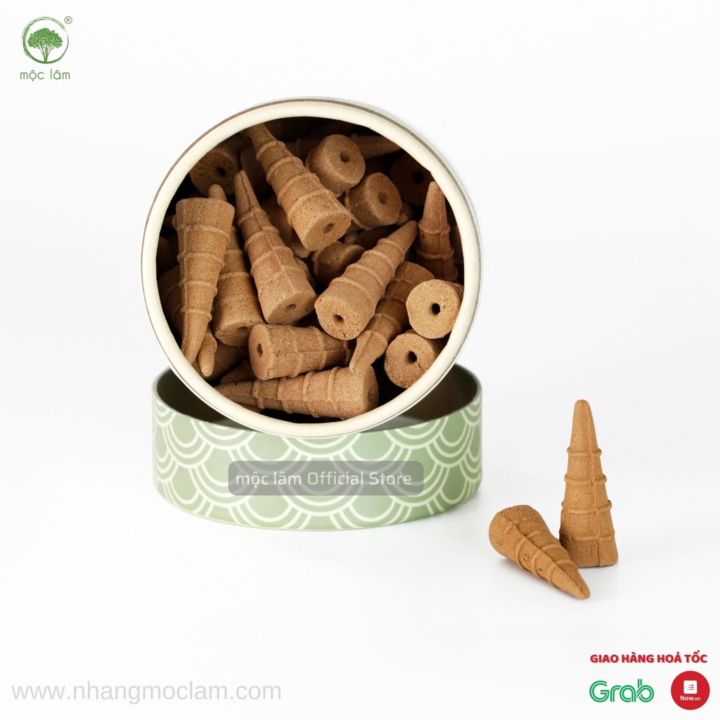 [100g] Nhang Nụ Đàn Hương MỘC LÂM, 60 Viên, Nụ Khói Ngược Dùng Được Cho Thác Khói Trầm Hương