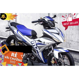 Tem trùm exciter 150 mx xanh chỉ bạc hot nhất