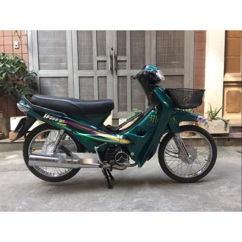 Dàn áo xe Wave Alpha-Wave 110 đời từ 2002 đến 2006 , nhựa ABS cao cấp màu XANH RÊU, tặng ngay bộ tem dán và bộ ốc dàn áo