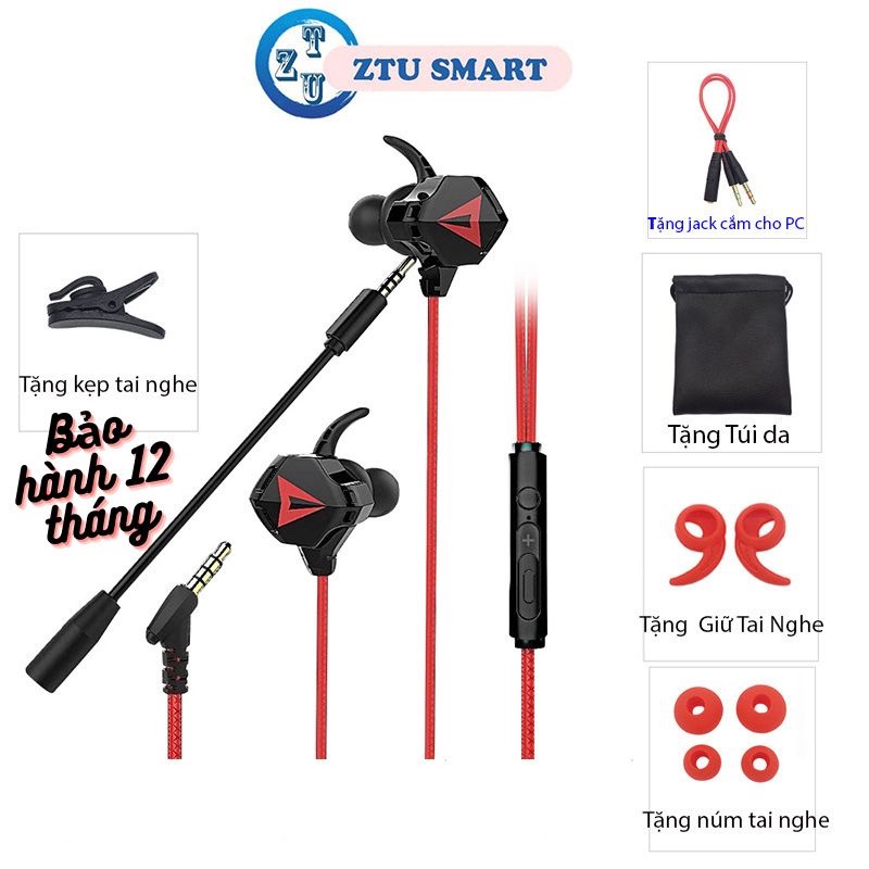 [Mã BMLT35 giảm đến 35K] Tai nghe gaming ZTU SMART G901 chuyên chơi game PUBG mobile / FF / ROS / Tốc chiến mic rời 360