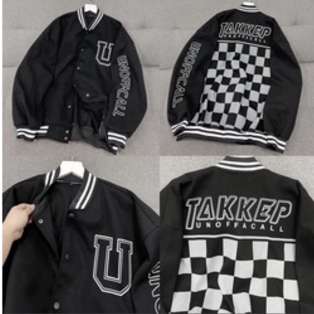 Áo Khoác Bomber UNOFFACALL cực đỉnh form rộng Unisex