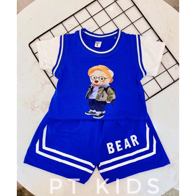 Bộ thể thao gấu Teddy cực COOL cho bé trai - BTTG