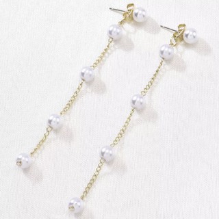 Bông tai ngọc trai giả dáng dài TÍM STORE phụ kiện thời trang phong cách hàn quốc