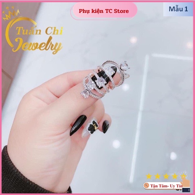 𝑲𝑯𝑼𝒀𝑬̂́𝑵 𝑴𝑨̣𝑰 Nhẫn Nữ Bạc Ta, Mẫu Cá Tính Cực Xinh