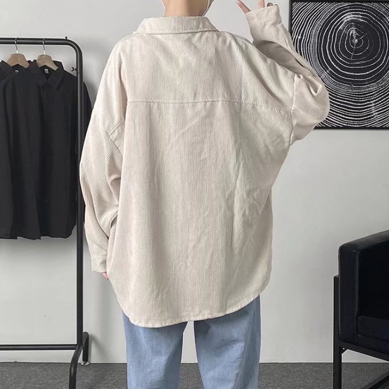 Áo khoác sơ mi dài tay thời trang cho nam nữ Simple áo khoác nam kaki from rộng Hàn Quốc áo khoác nam đẹp bomber jackets bigsize áo khoác bóng chày nam