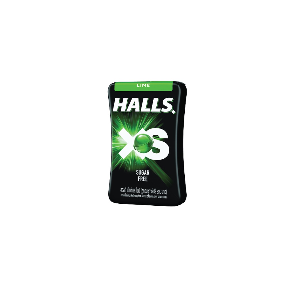 Combo 4 Hộp Kẹo Ngậm Không Đường Halls Xs Hương Chanh-Bạc Hà-Mật Ong-Redbull 13.8G/hộp