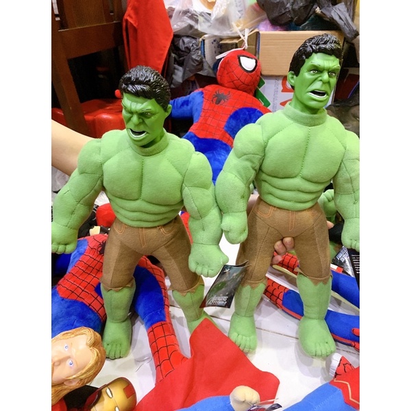 SIÊU ANH HÙNG BẰNG BÔNG MẶT NHỰA 50cm SPIDERMAN, BÁTMAN, CAPTAIN, IRONMAN, HULK, THOR, SUPERMAN