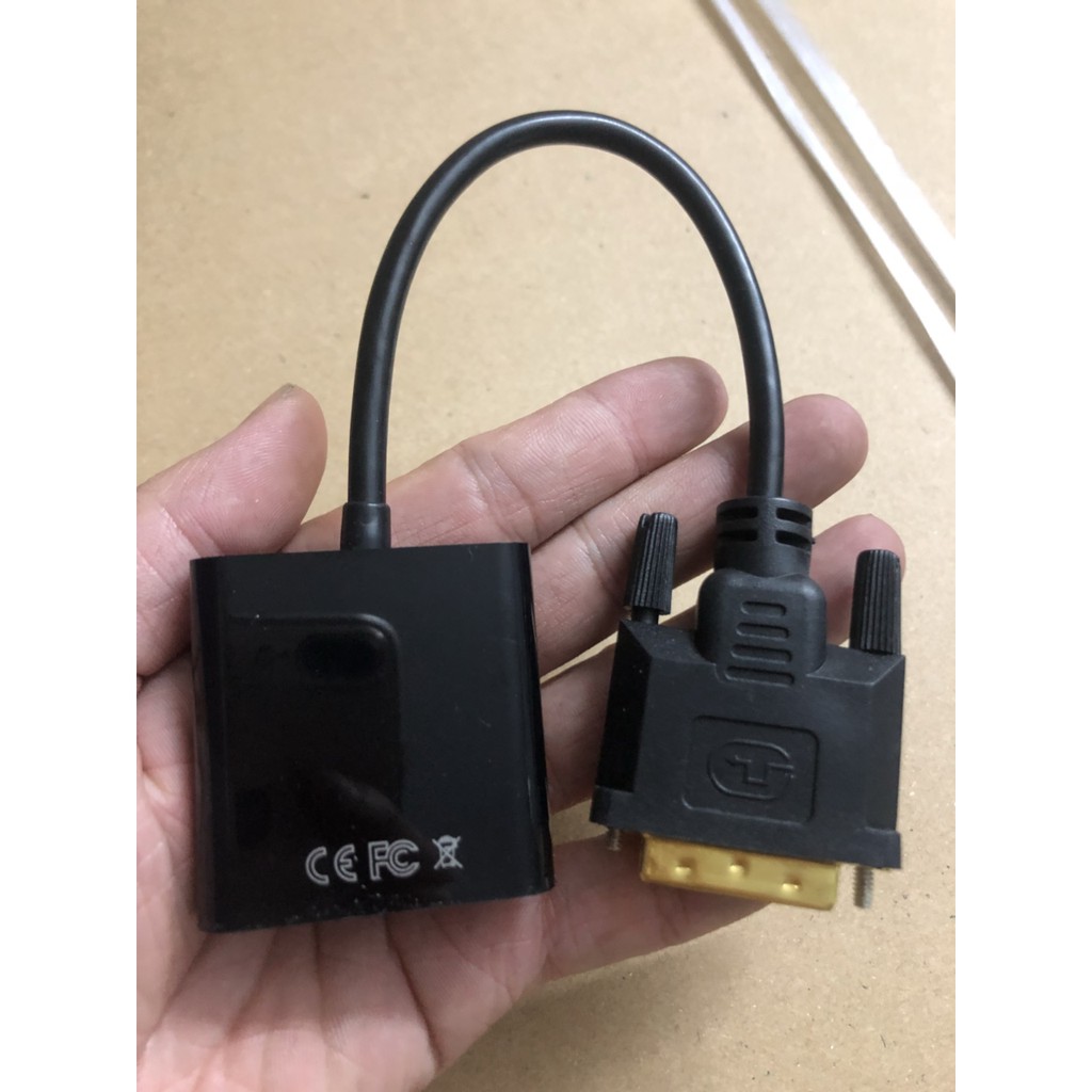 Cáp chuyển đổi DVI-D 24+1 sang màn hình LCD, máy chiếu có VGA,DVI TO VGA 24+1