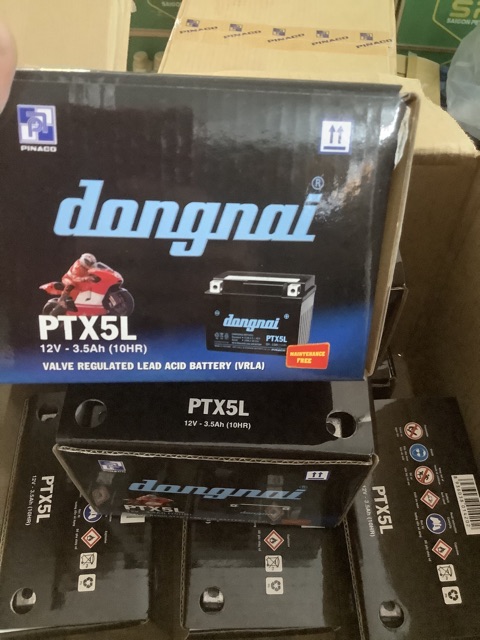 Bình acquy Đồng Nai chính hãng PTX5L bình thấp