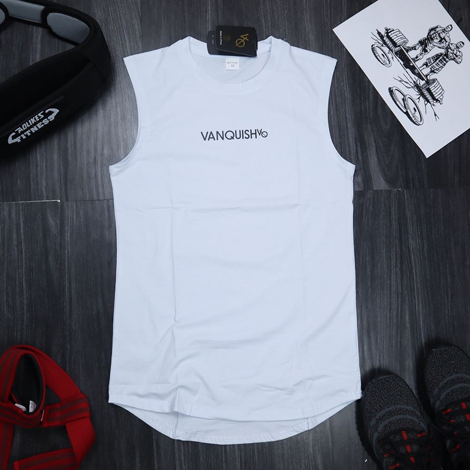 Áo Tank Top Tập Gym Nam Vanquish Chất Cotton 100% Co Dãn 4 Chiều