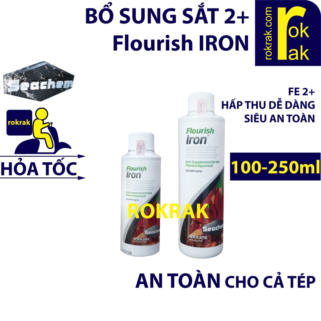 Flourish Iron Seachem | Phân Nước Bổ Sung Sắt 2 - Lên màu Đỏ Cho Cây Thuỷ Sinh